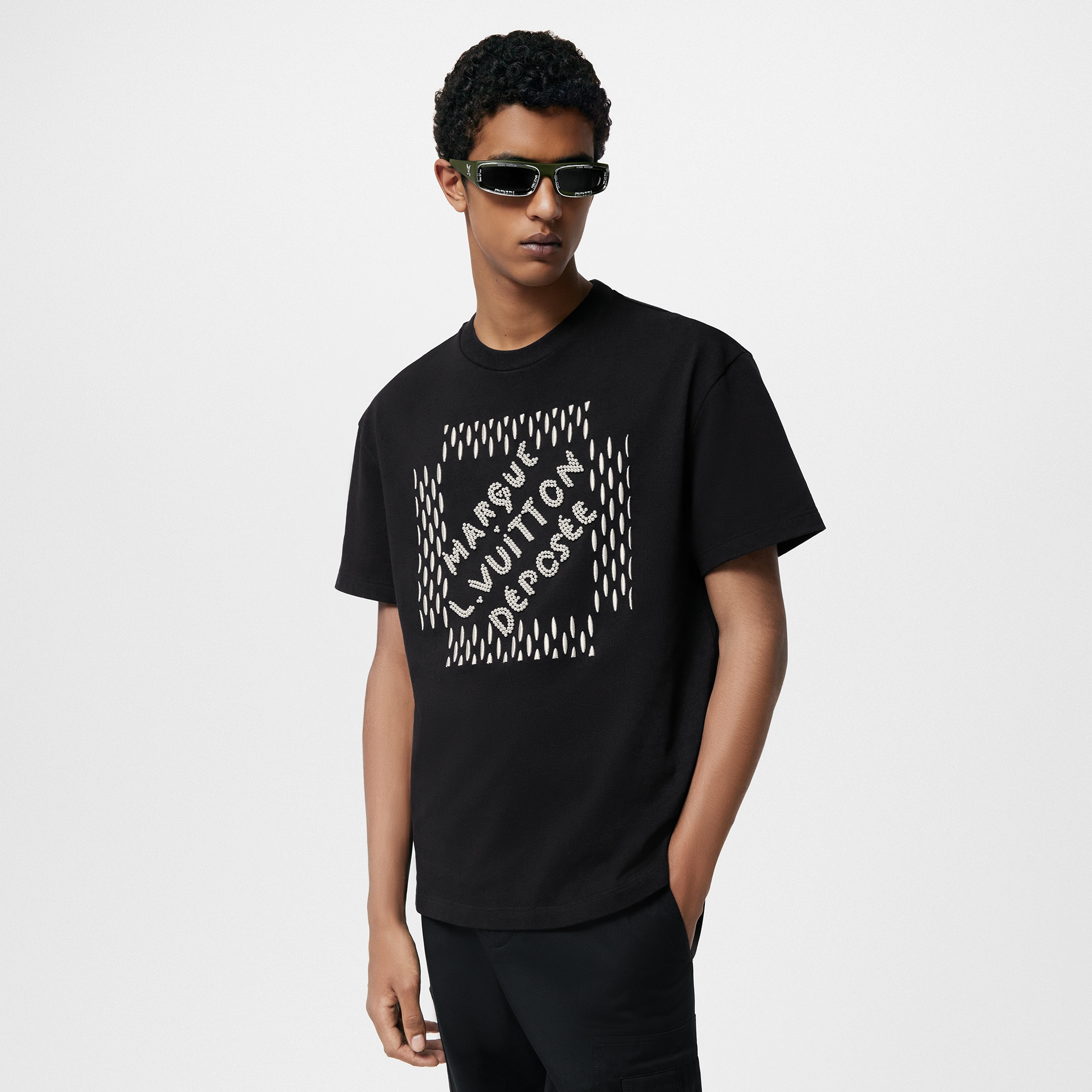 louis vuitton Tシャツ Embroidered Signature Cotton T-Shirt - Ready-to-Wear | LOUIS VUITTON